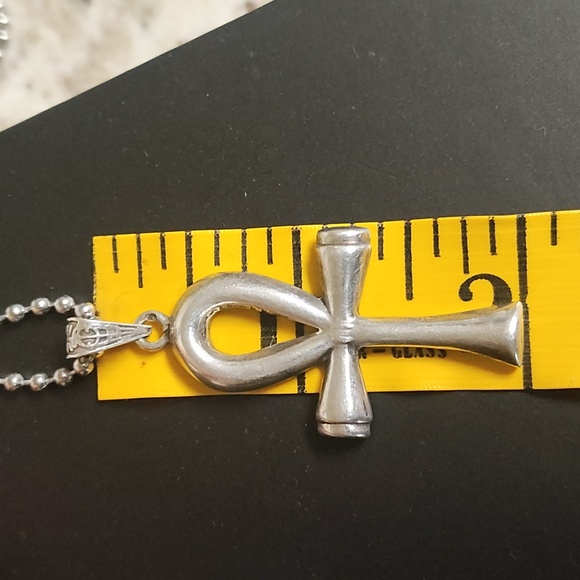 Silver Ankh Pendant Necklace - Picture 4 of 4